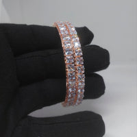 FS Collection Gold Plated Ad Stone Bangles Set