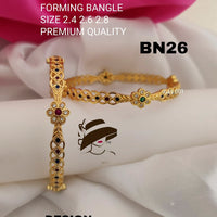 FS Collection Gold Plated Bangles Set