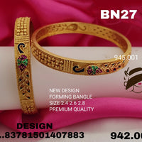 FS Collection Gold Plated Bangles Set