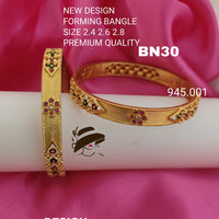 FS Collection Gold Plated Bangles Set