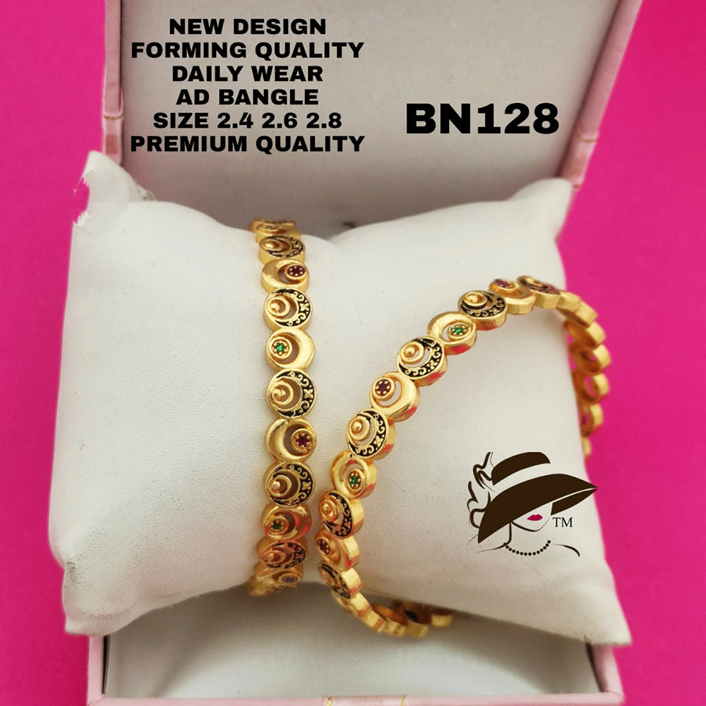 FS Collection Gold Plated Bangles Set