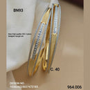 FS Collection Gold Plated CNC Bangles Set