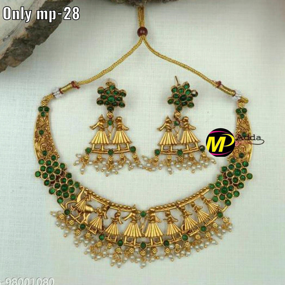 FS Collection Pota Stone Choker Necklace Set