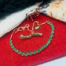 FS Collection Gold Plated Crystal Stone Necklace Set