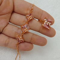 FS Collection Gold Plated Bracelet & Ring Combo