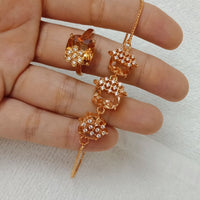 FS Collection Gold Plated Bracelet & Ring Combo