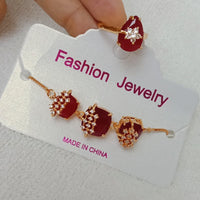 FS Collection Gold Plated Bracelet & Ring Combo