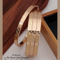 FS Collection Rose Plated Bangles Set