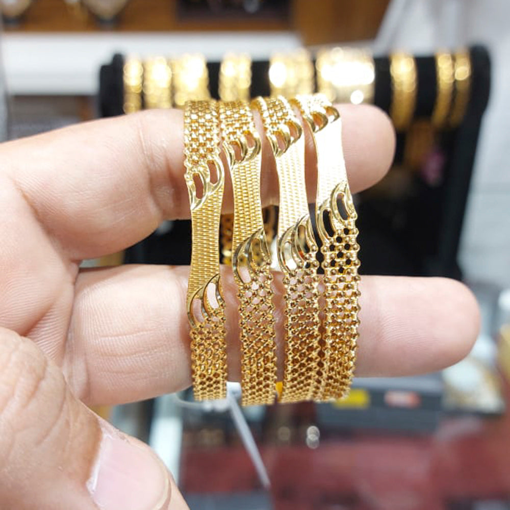 FS Collection Gold Plated Bangles Set