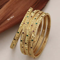 FS Collection Gold Plated Bangles Set