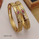 FS Collection Gold Plated Bangles Set