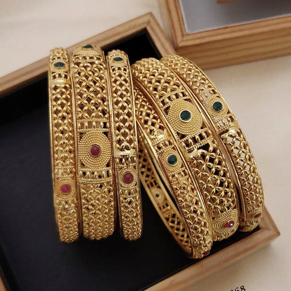 FS Collection Gold Plated Bangles Set