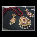 FS Collection Pota Stone Gold Plated Choker Necklace Set