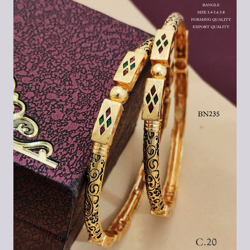 FS Collection Gold Plated Bangles
