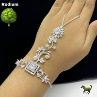 FS Collection Silver Plated AD Stone Hand Harness