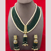 FS Collection Gold Plated Pearl Long Necklace Set