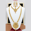 FS Collection Gold Plated Pota Stone Bridal Set