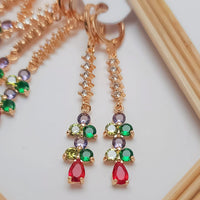 FS Collection Crystal Stone Dangler Earrings