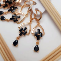 FS Collection Crystal Stone Dangler Earrings