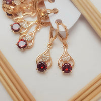 FS Collection Crystal Stone Dangler Earrings