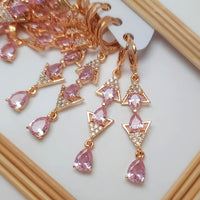 FS Collection Crystal Stone Dangler Earrings