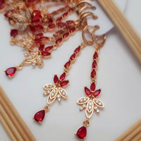 FS Collection Crystal Stone Dangler Earrings