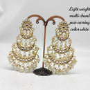 FS Collection Gold Plated Kundan Stone & Baeds Dangler Earrings