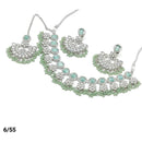 FS Collection Silver Plated Kundan & Crystal Stone Choker Necklace Set