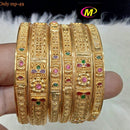 FS Collection Gold Plated Pota Stone Bangles