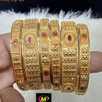 FS Collection Gold Plated Pota Stone Bangles