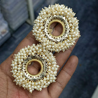 FS Collection Gold Plated Pearl Stud Earring