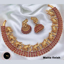 FS Collection Gold Plated Pota Stone Choker Necklace Set