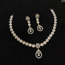 FS Colletion Rose Gold Plated AD Stone Necklace Set