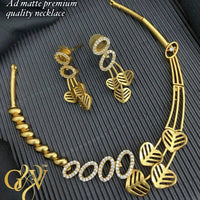 FS Collection Gold Plated AD Stone Necklace
