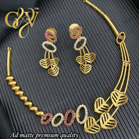FS Collection Gold Plated AD Stone Necklace