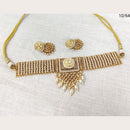 FS Collection Gold Plated Choker Necklace Set