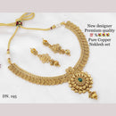 FS Collection Copper Gold Plated Pota Stone Necklace Set