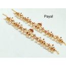 FS Collection Gold Plated Meenakari Payal