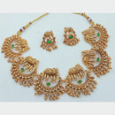 FS Collection Gold Plated Pota Stone Choker Necklace Set