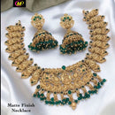FS Collection Gold Plated Pota Stone Choker Necklace Set