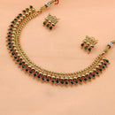 FS Collection Gold Plated Pota Stone Necklace Set