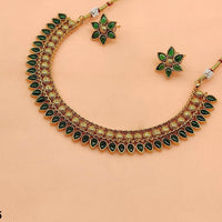 FS Collection Gold Plated Pota Stone Necklace Set