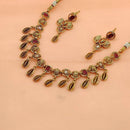 FS Collection Gold Plated Pota Stone Necklace Set