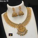 FS Collection Gold Plated Temple Necklace Set