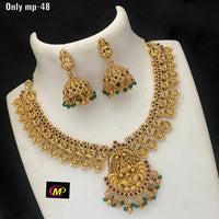 FS Collection Gold Plated Temple Necklace Set