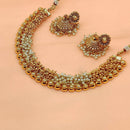 FS Collection Gold Plated Beads Necklace Set