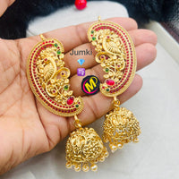 FS Collection Gold Plated Jhumki Earrings