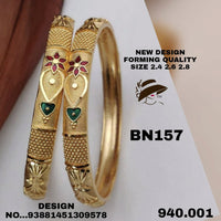 FS Collection Gold Plated Bangles Set