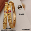 FS Collection Gold Plated Bangles Set