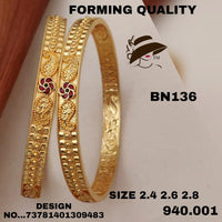 FS Collection Gold Plated Bangles Set